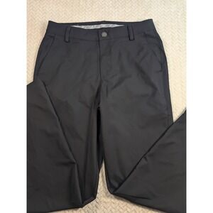 Puma Golf Pants Mens 30x32 Black Flat Front Performance Lightweight